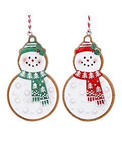 Gisela Graham Gingerbread Snowman x2